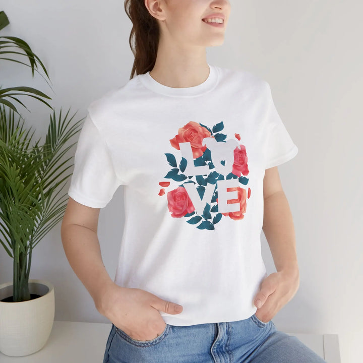 Flowers-of-Love-V4 Unisex Jersey Short Sleeve Tee Printify