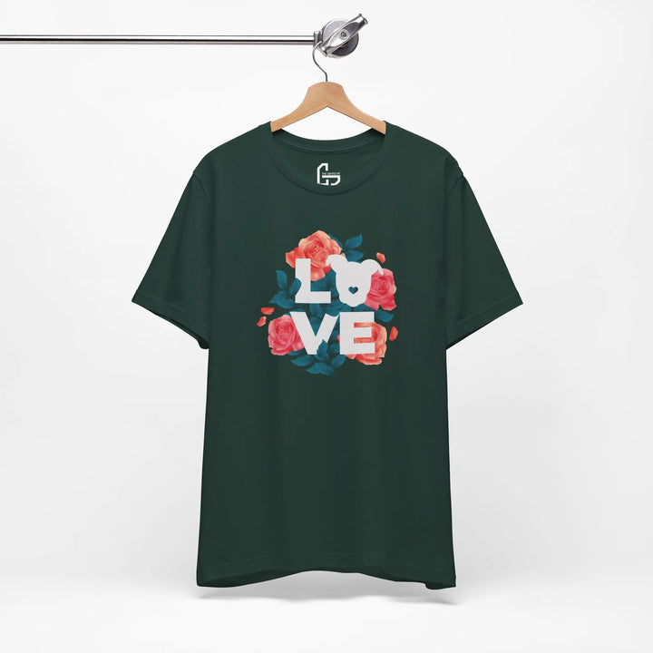 Flowers-of-Love-V4 Unisex Jersey Short Sleeve Tee Printify