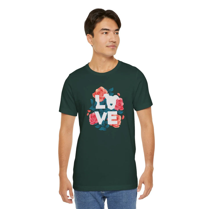 Flowers-of-Love-V4 Unisex Jersey Short Sleeve Tee Printify