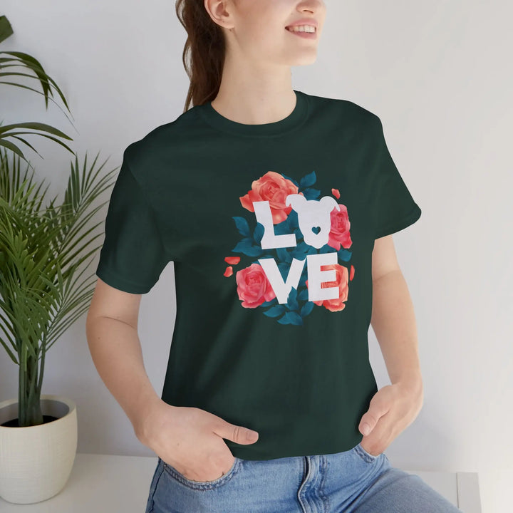 Flowers-of-Love-V4 Unisex Jersey Short Sleeve Tee Printify