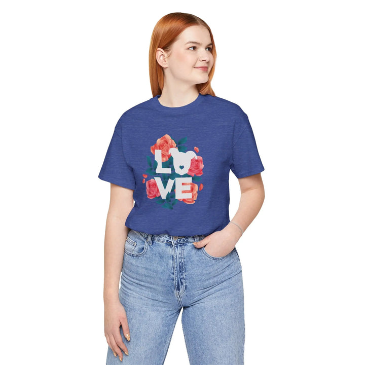 Flowers-of-Love-V4 Unisex Jersey Short Sleeve Tee Printify