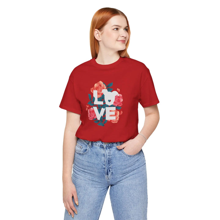 Flowers-of-Love-V4 Unisex Jersey Short Sleeve Tee Printify