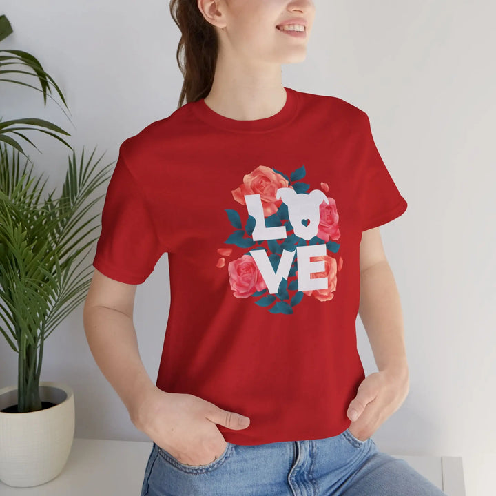 Flowers-of-Love-V4 Unisex Jersey Short Sleeve Tee Printify