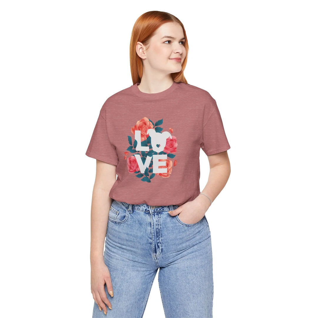 Flowers-of-Love-V4 Unisex Jersey Short Sleeve Tee Printify