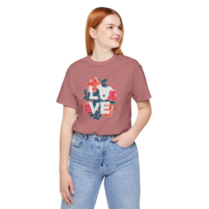 Flowers-of-Love-V4 Unisex Jersey Short Sleeve Tee Printify