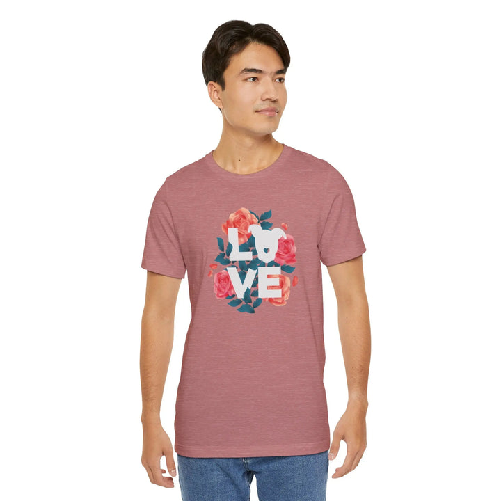 Flowers-of-Love-V4 Unisex Jersey Short Sleeve Tee Printify