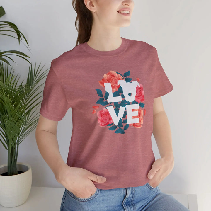 Flowers-of-Love-V4 Unisex Jersey Short Sleeve Tee Printify