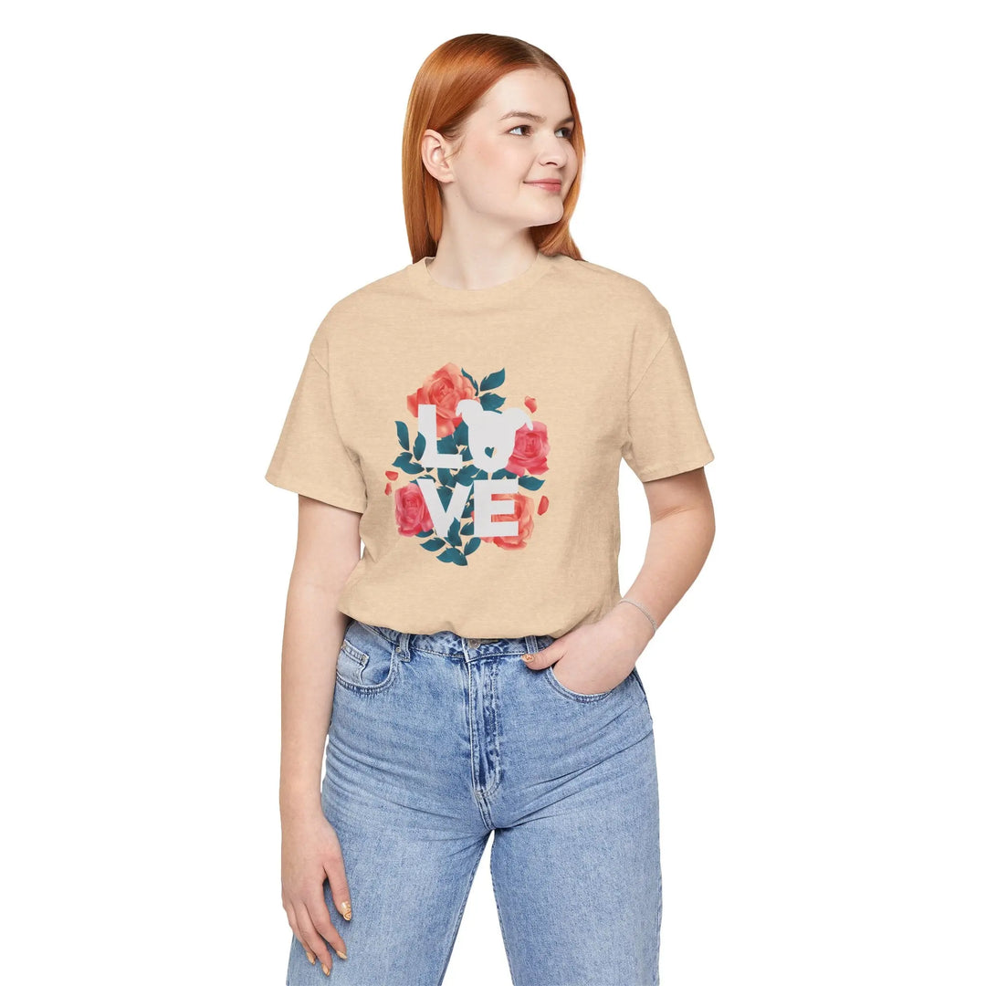 Flowers-of-Love-V4 Unisex Jersey Short Sleeve Tee Printify