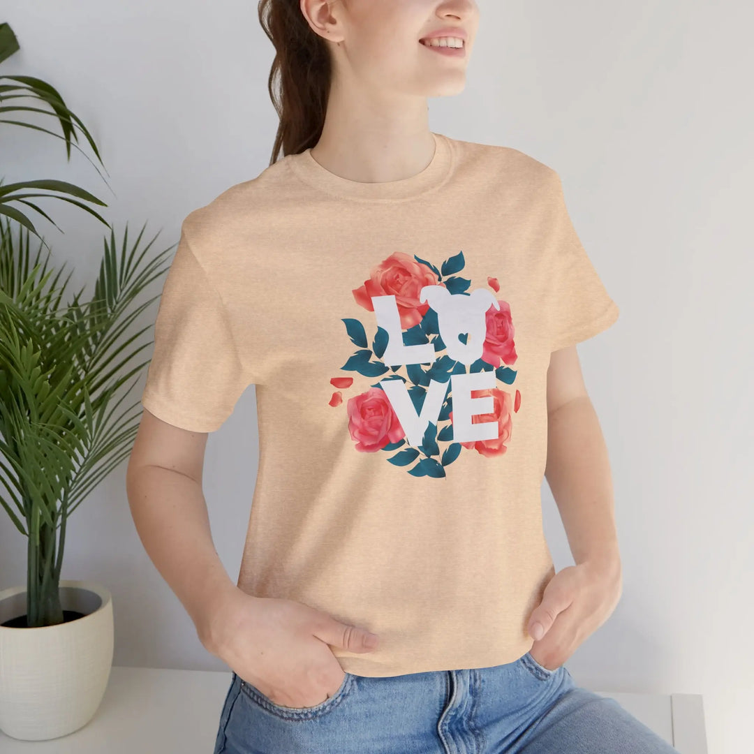 Flowers-of-Love-V4 Unisex Jersey Short Sleeve Tee Printify