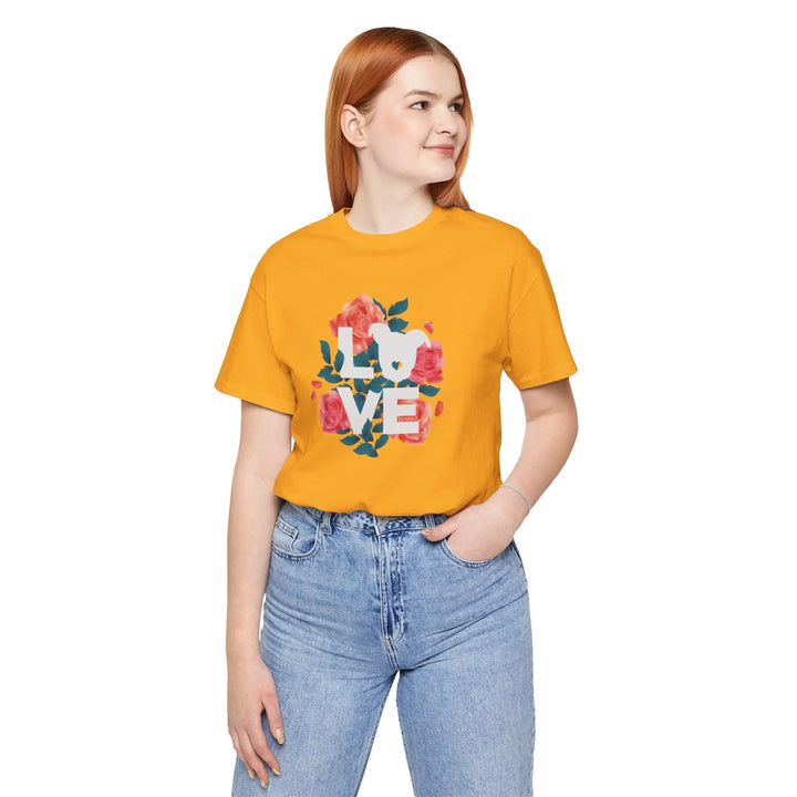 Flowers-of-Love-V4 Unisex Jersey Short Sleeve Tee Printify