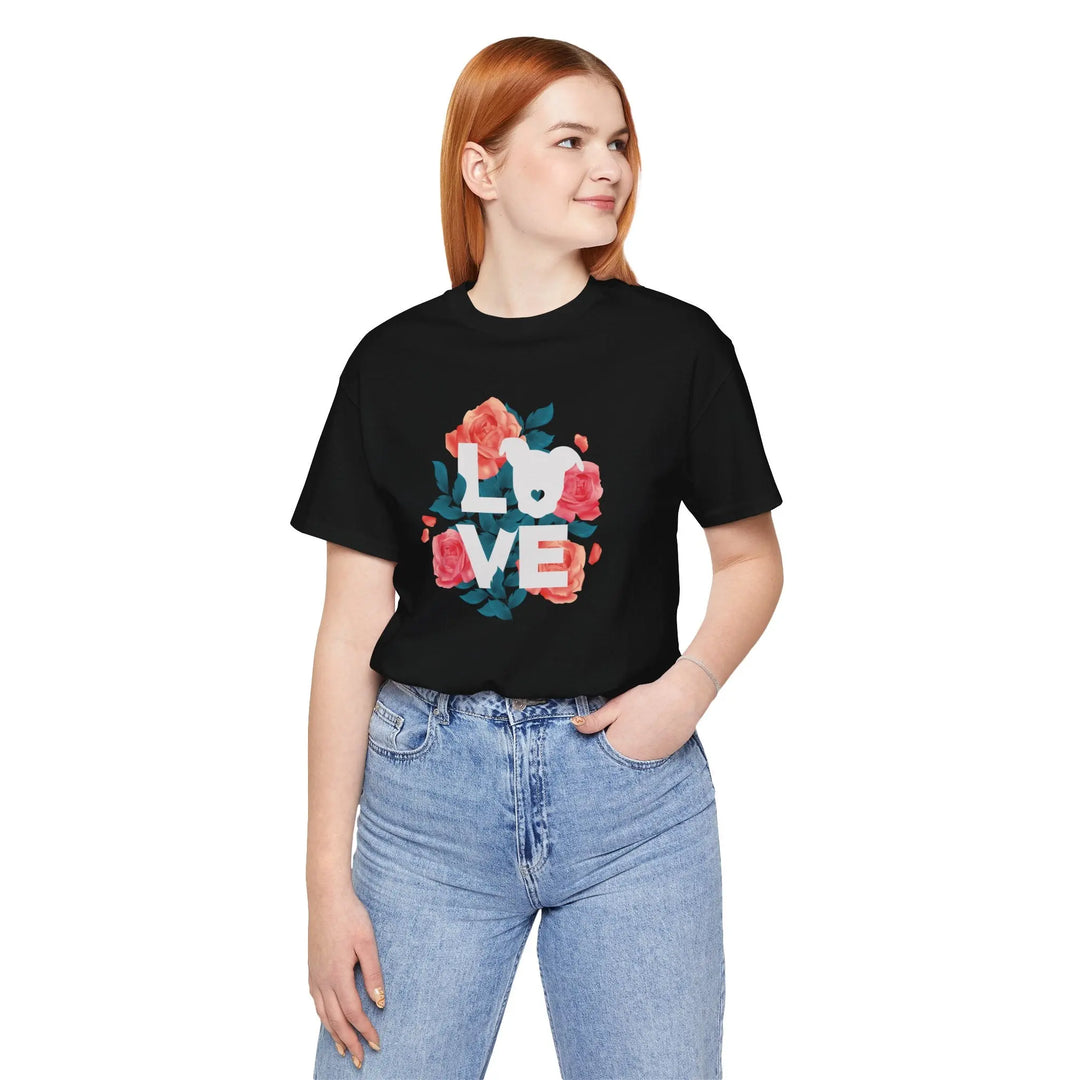 Flowers-of-Love-V4 Unisex Jersey Short Sleeve Tee Printify