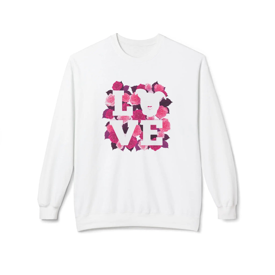 Flowers-of-Love-V5 Softstyle Fleece Crewneck Sweatshirt Printify