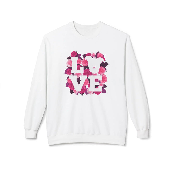 Flowers-of-Love-V5 Softstyle Fleece Crewneck Sweatshirt Printify