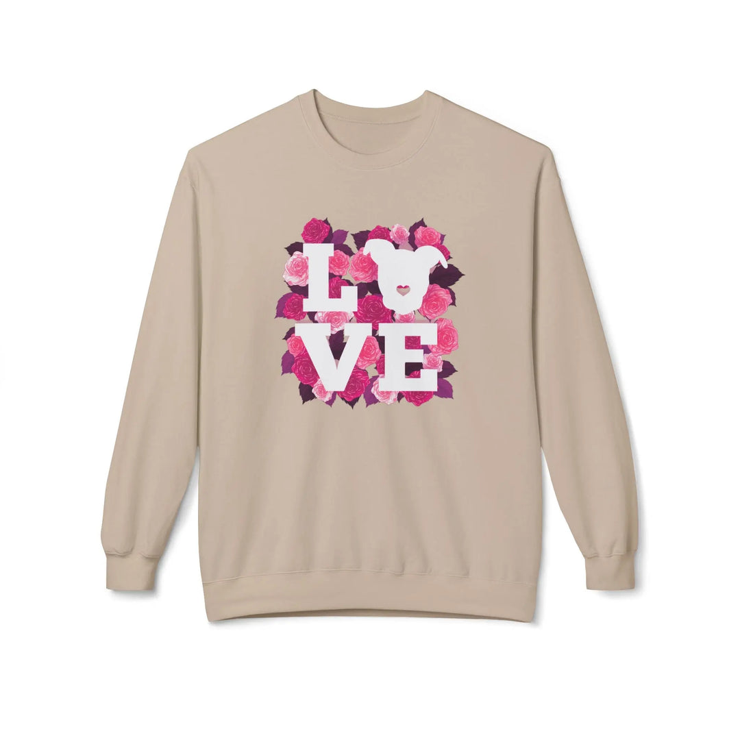 Flowers-of-Love-V5 Softstyle Fleece Crewneck Sweatshirt Printify