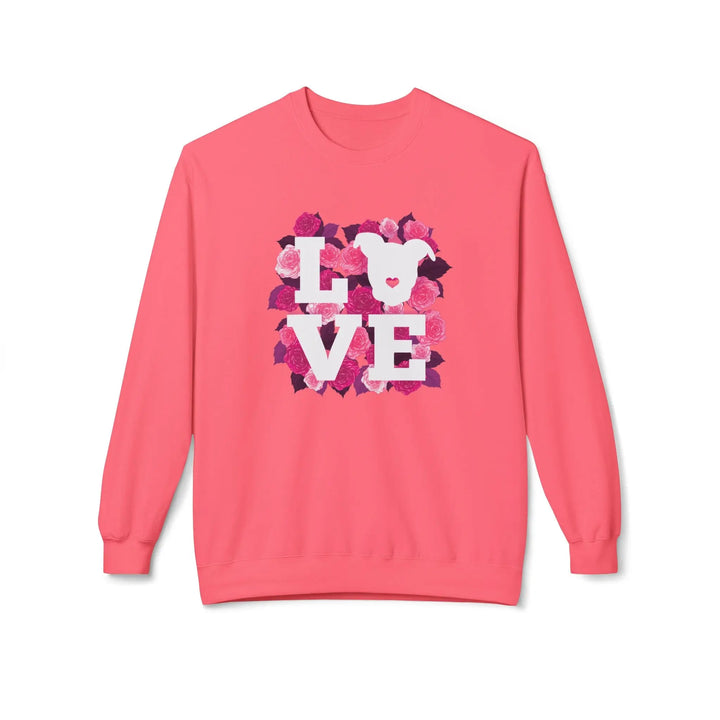 Flowers-of-Love-V5 Softstyle Fleece Crewneck Sweatshirt Printify