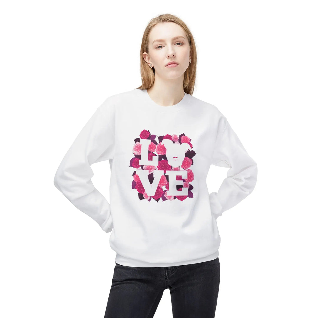 Flowers-of-Love-V5 Softstyle Fleece Crewneck Sweatshirt Printify
