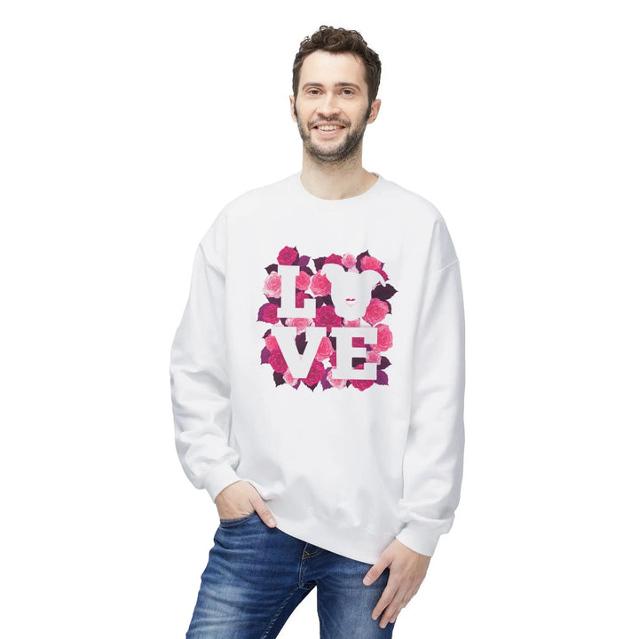 Flowers-of-Love-V5 Softstyle Fleece Crewneck Sweatshirt Printify