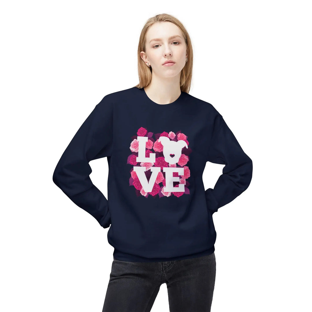 Flowers-of-Love-V5 Softstyle Fleece Crewneck Sweatshirt Printify