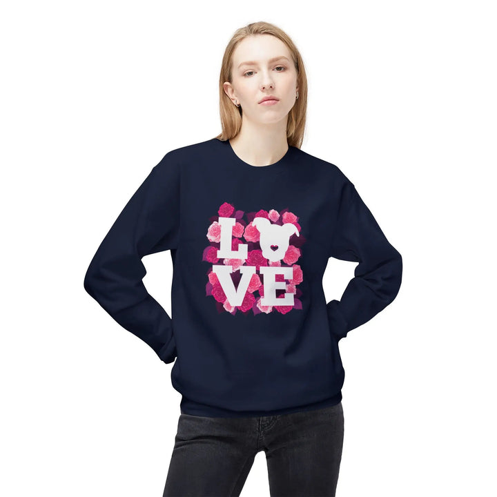 Flowers-of-Love-V5 Softstyle Fleece Crewneck Sweatshirt Printify