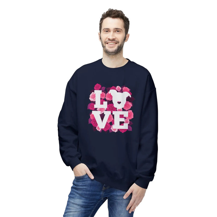 Flowers-of-Love-V5 Softstyle Fleece Crewneck Sweatshirt Printify
