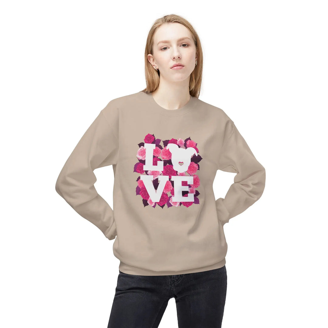 Flowers-of-Love-V5 Softstyle Fleece Crewneck Sweatshirt Printify