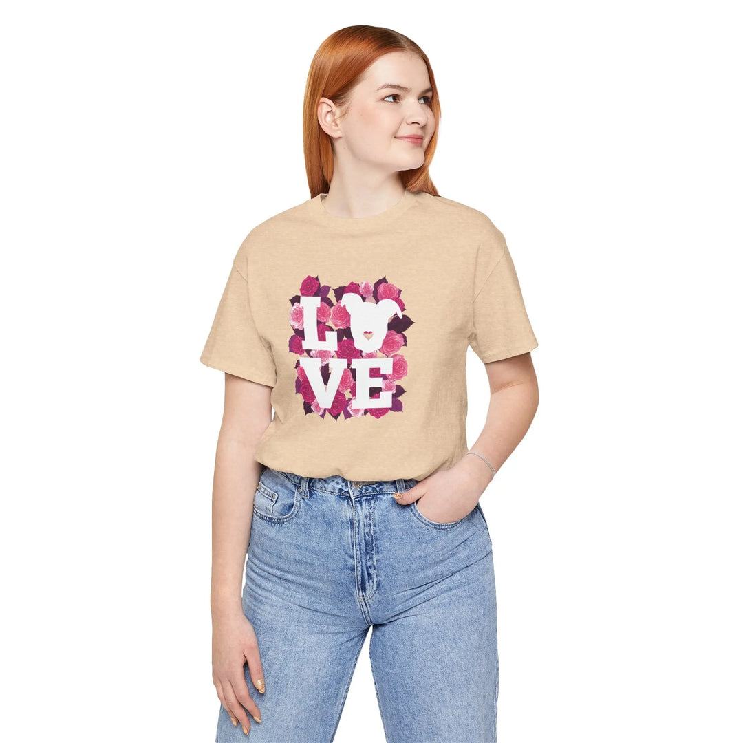 Flowers-of-Love-V5 Unisex Jersey Short Sleeve Tee Printify