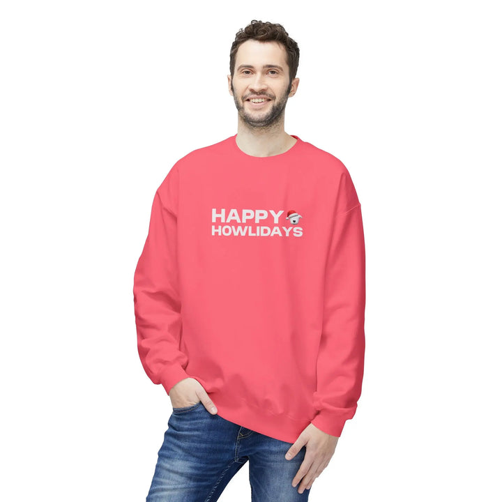 Happy Howlidays 2025 Softstyle Fleece Crewneck Sweatshirt Printify