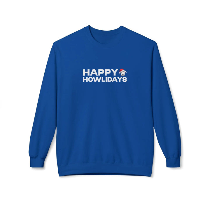 Happy Howlidays 2025 Softstyle Fleece Crewneck Sweatshirt Printify
