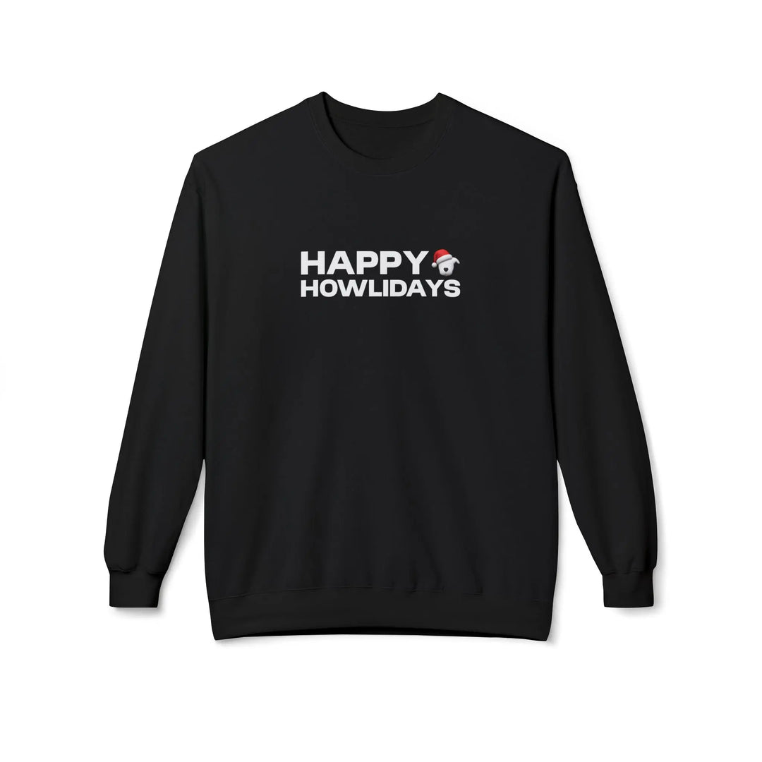 Happy Howlidays 2025 Softstyle Fleece Crewneck Sweatshirt Printify