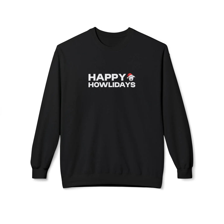 Happy Howlidays 2025 Softstyle Fleece Crewneck Sweatshirt Printify