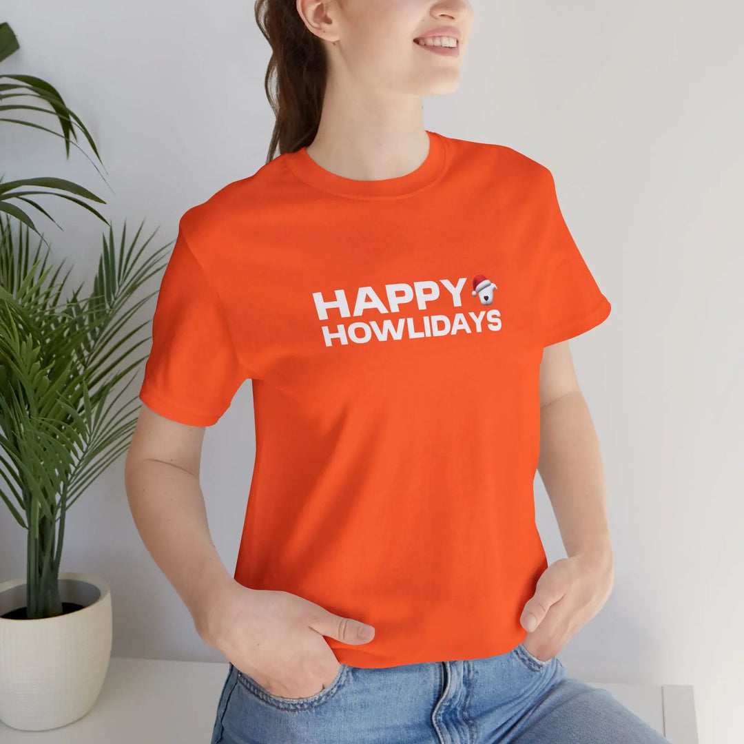 Happy Howlidays 2025 Unisex Short Sleeve T-shirt Printify