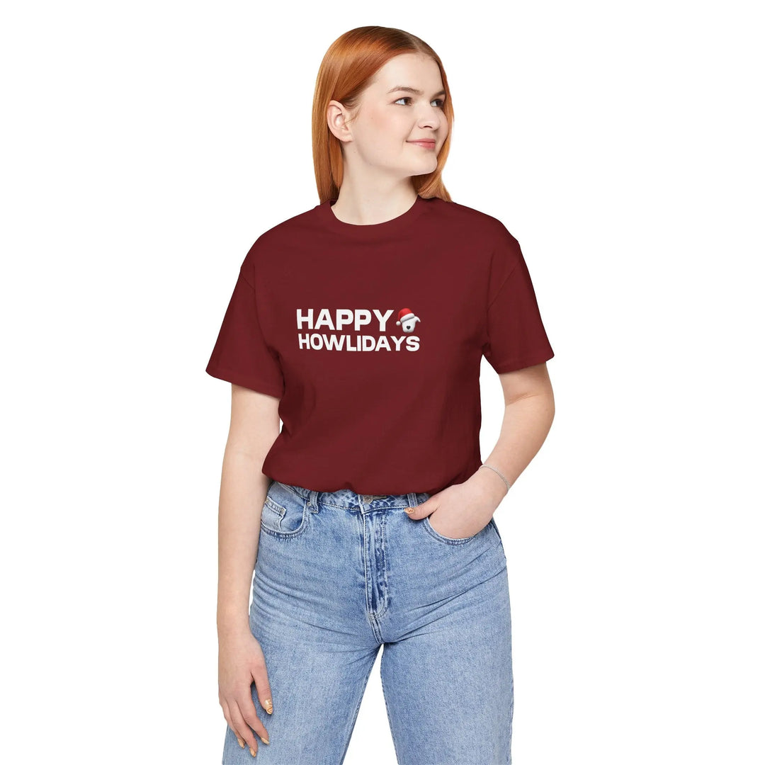Happy Howlidays 2025 Unisex Short Sleeve T-shirt Printify