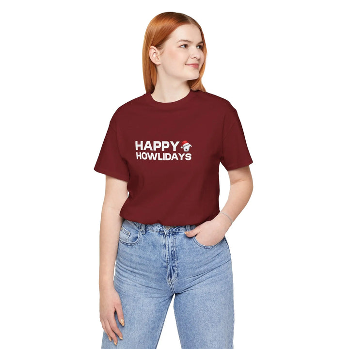 Happy Howlidays 2025 Unisex Short Sleeve T-shirt Printify