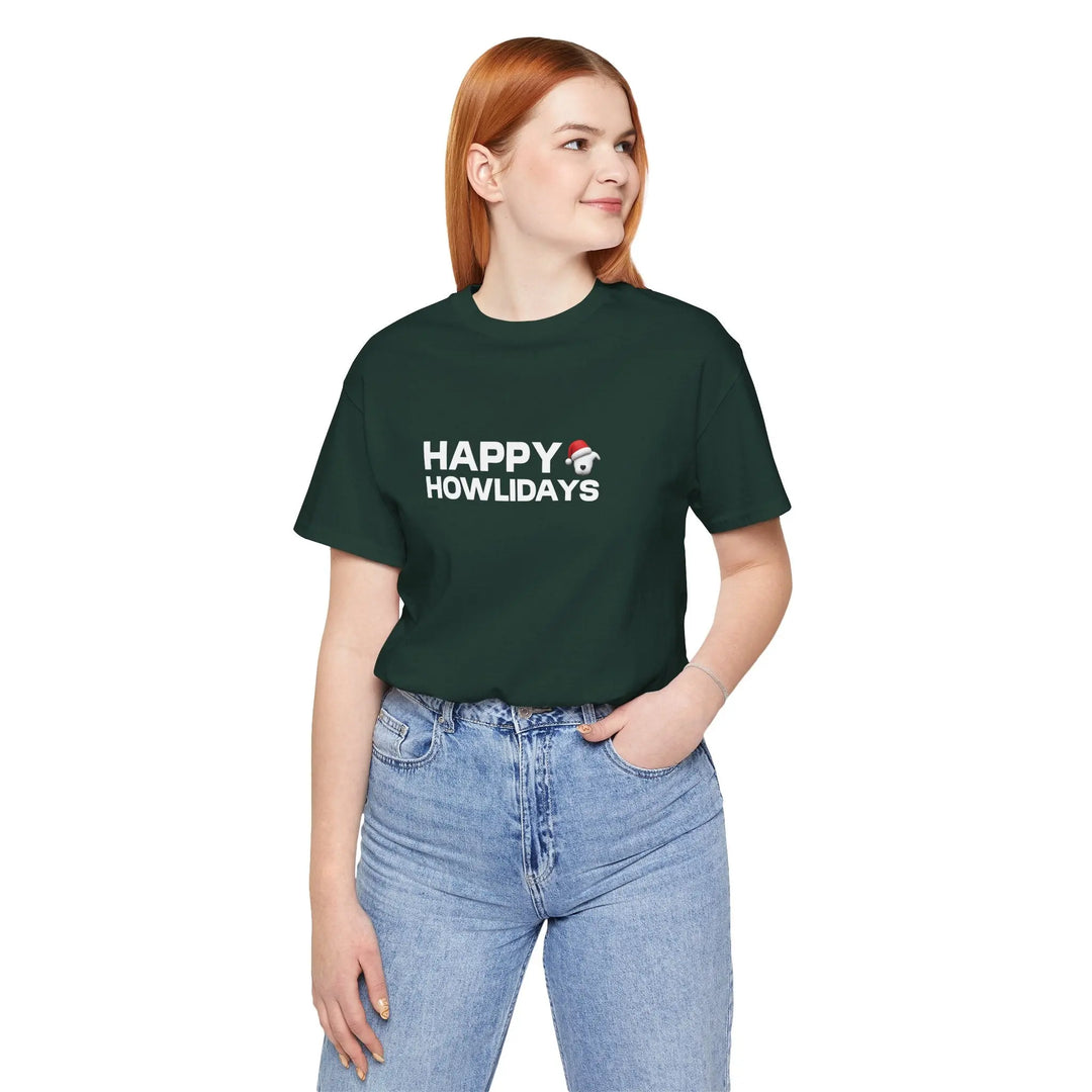 Happy Howlidays 2025 Unisex Short Sleeve T-shirt Printify