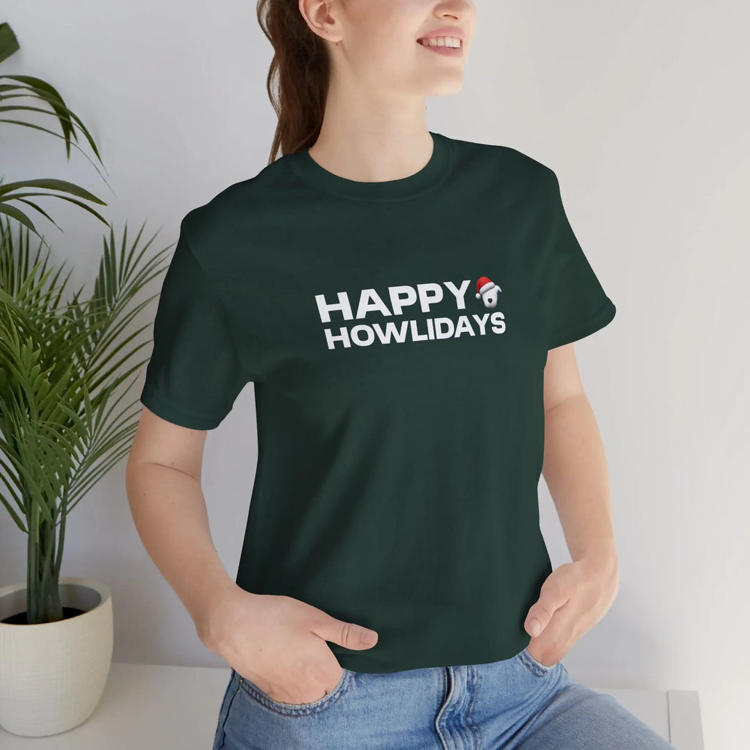 Happy Howlidays 2025 Unisex Short Sleeve T-shirt Printify