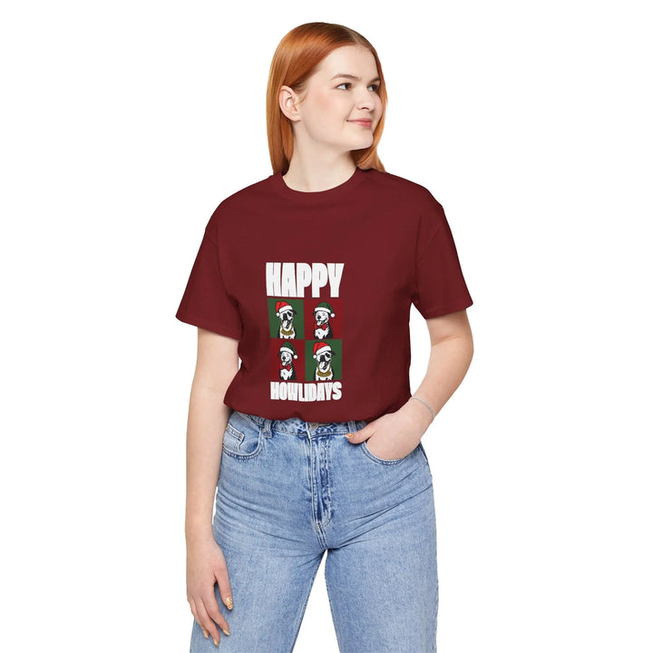 Happy Howlidays 2025 V2 Unisex Short Sleeve T-shirt Printify
