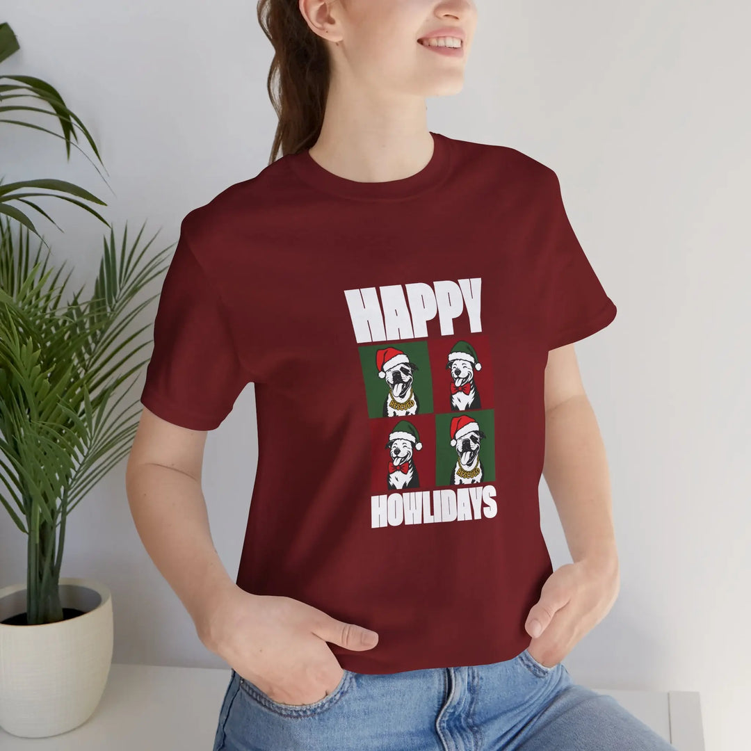 Happy Howlidays 2025 V2 Unisex Short Sleeve T-shirt Printify