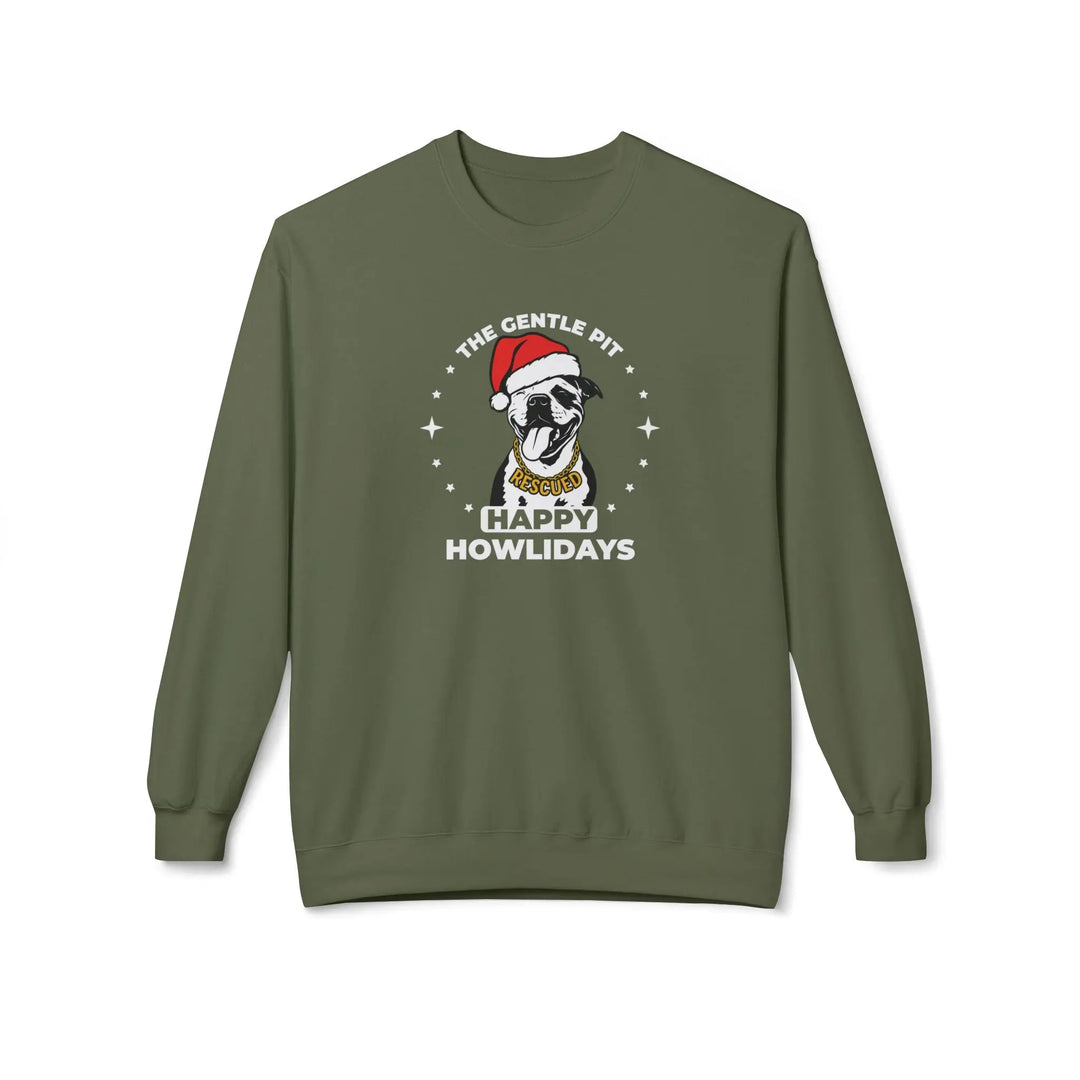 Happy Howlidays 2025 V3 Softstyle Fleece Crewneck Sweatshirt Printify