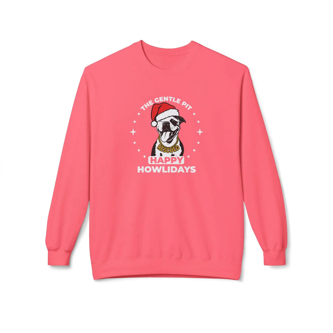 Happy Howlidays 2025 V3 Softstyle Fleece Crewneck Sweatshirt Printify