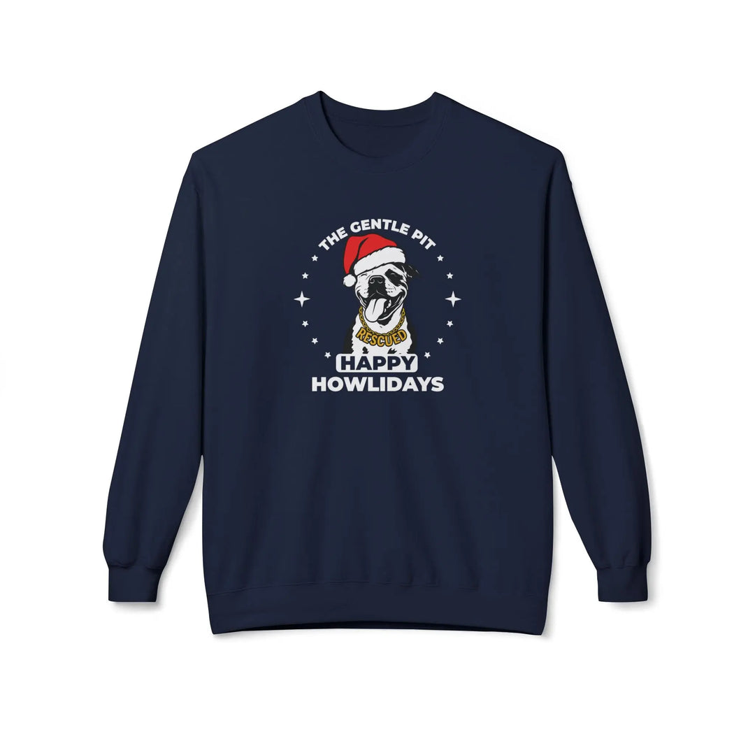 Happy Howlidays 2025 V3 Softstyle Fleece Crewneck Sweatshirt Printify
