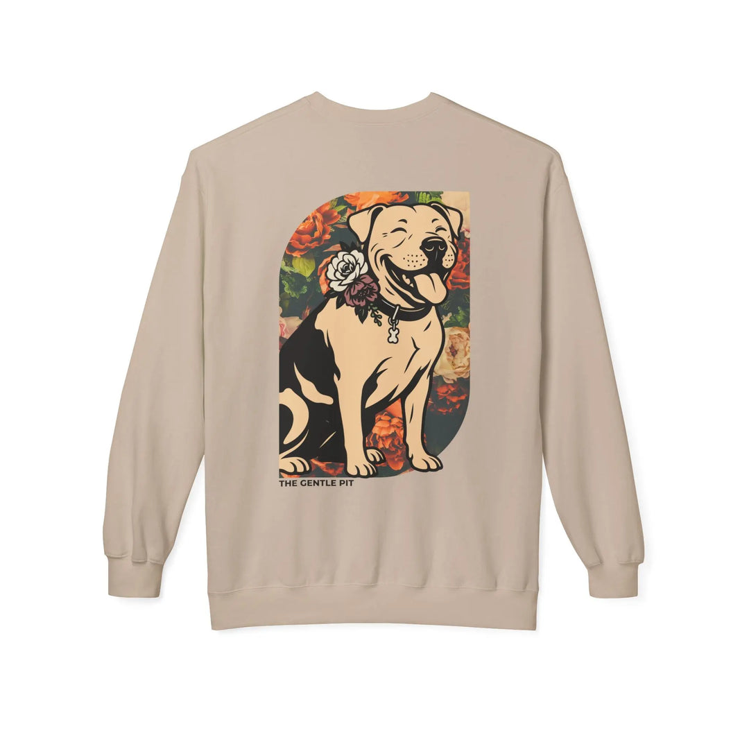 Happy Pit Floral Softstyle Fleece Crewneck Sweatshirt Printify