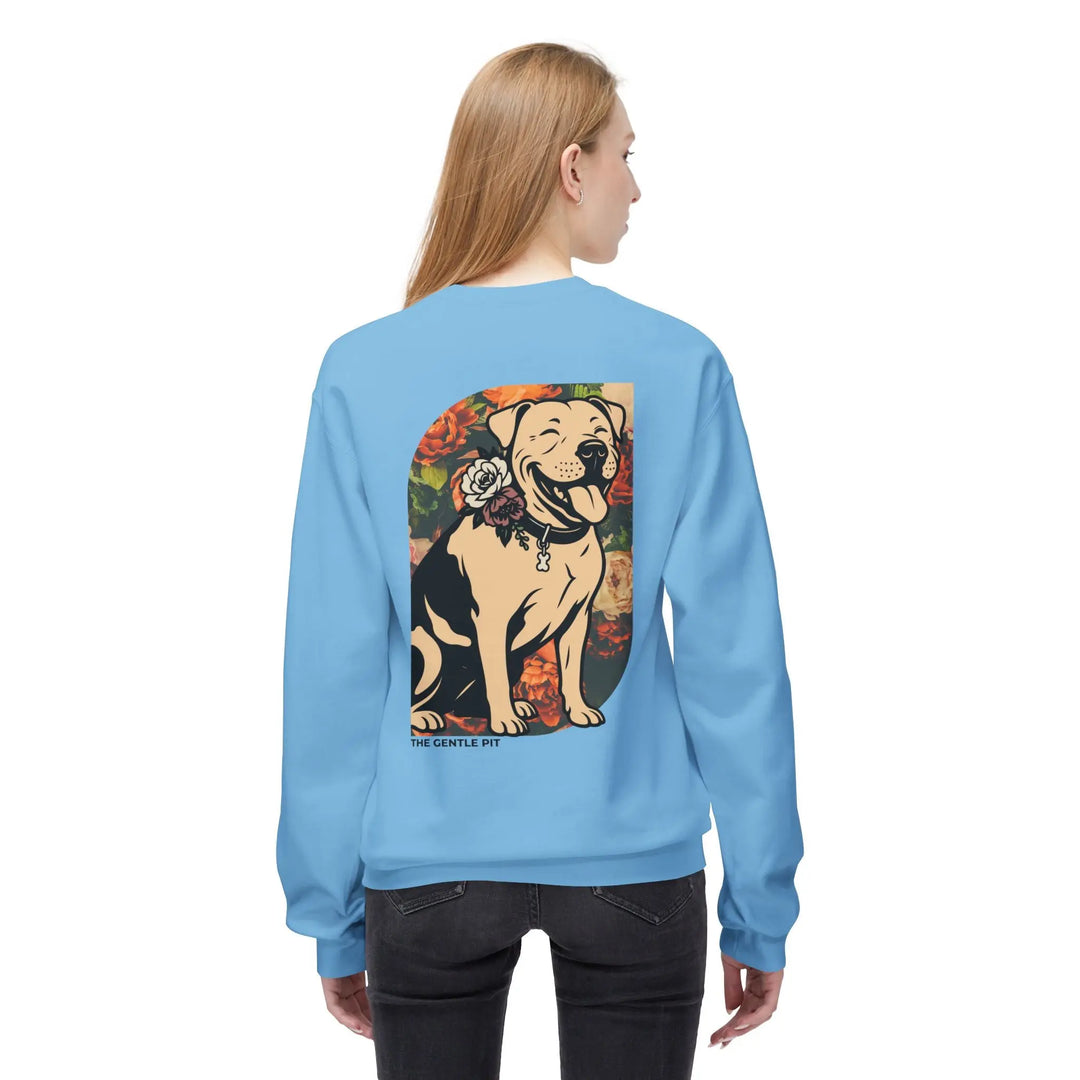 Happy Pit Floral Softstyle Fleece Crewneck Sweatshirt Printify