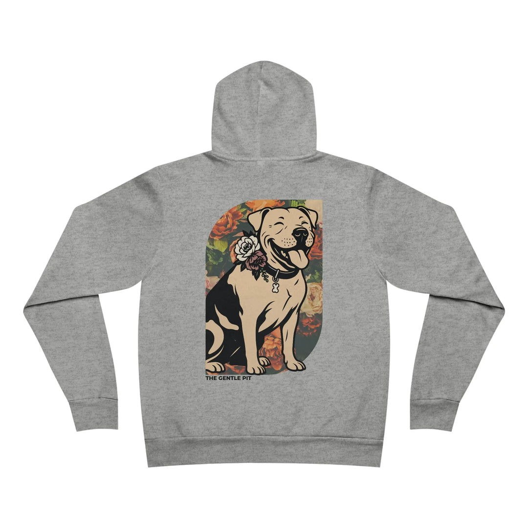 Happy Pit Floral Sponge Fleece Pullover Hoodie Printify