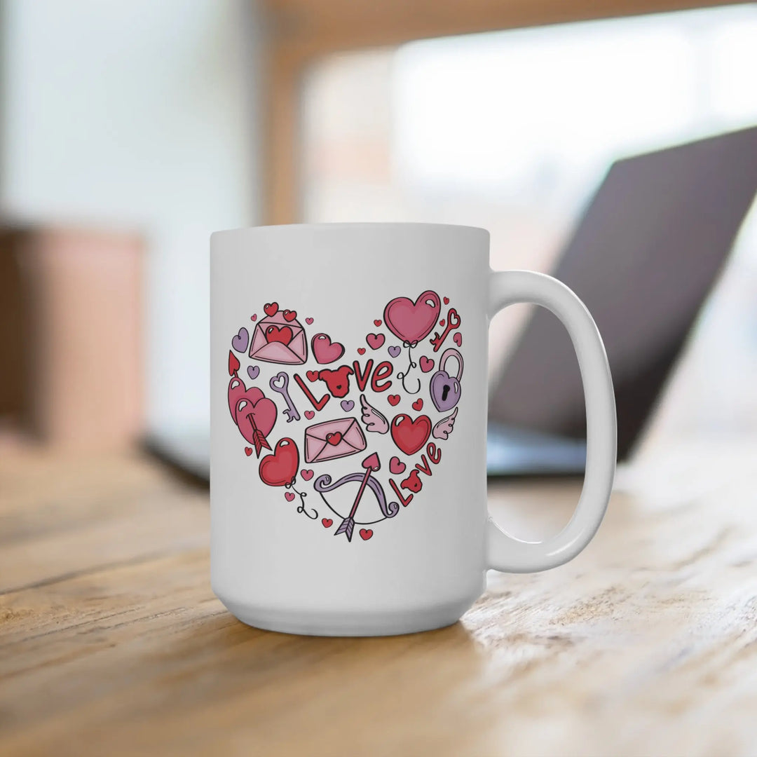 Hearts of Love Mug 15oz Printify