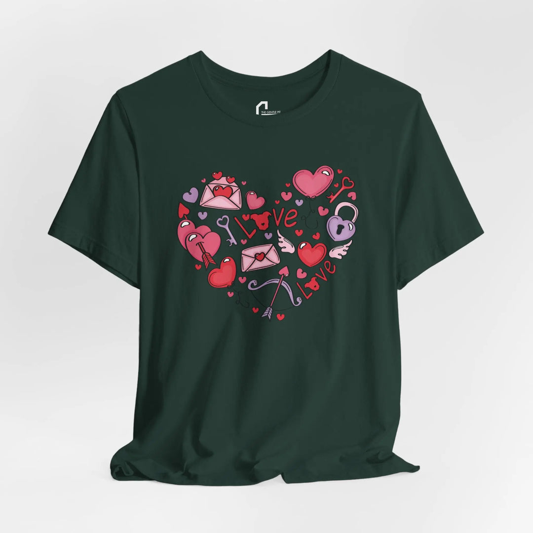 Hearts of Love Unisex Jersey Short Sleeve Tee Printify