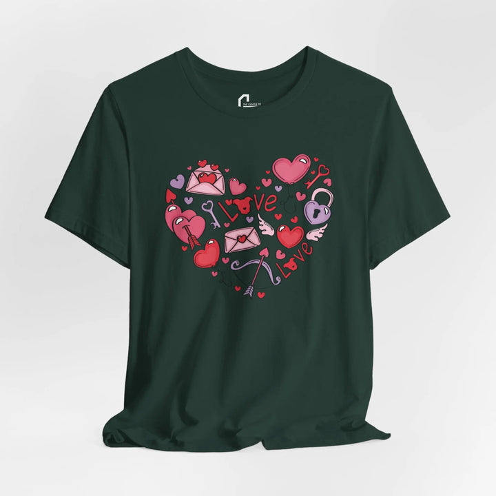 Hearts of Love Unisex Jersey Short Sleeve Tee Printify