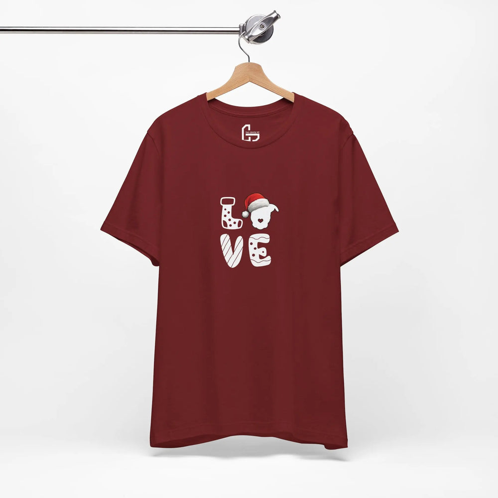 LOVE Christmas 2025 Unisex Short Sleeve T-shirt Printify