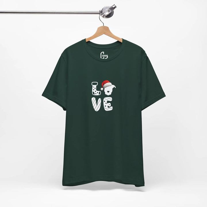 LOVE Christmas 2025 Unisex Short Sleeve T-shirt Printify
