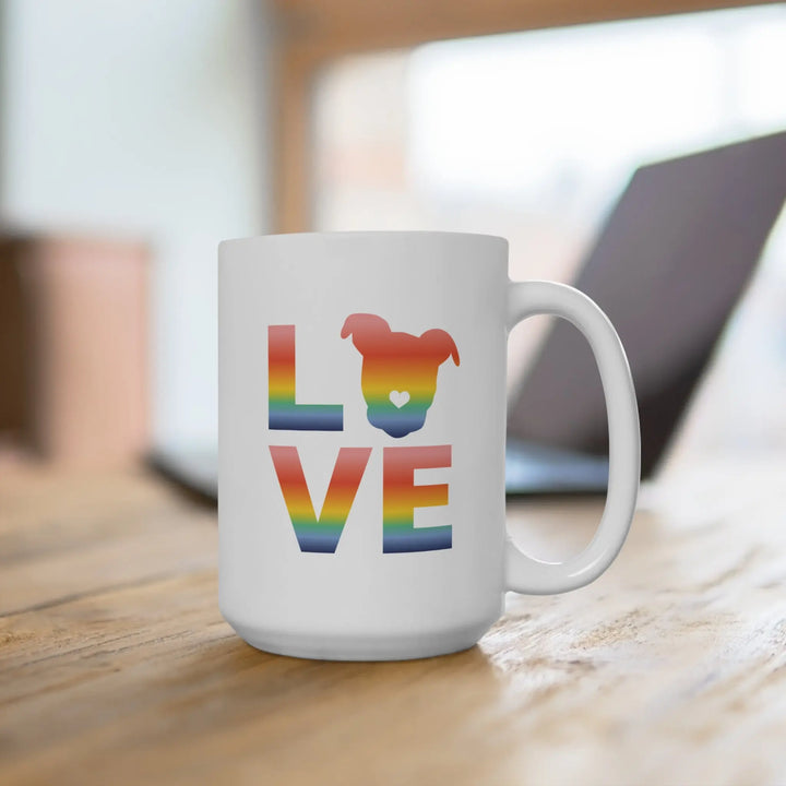 LOVE Rainbow Mug 15oz Printify