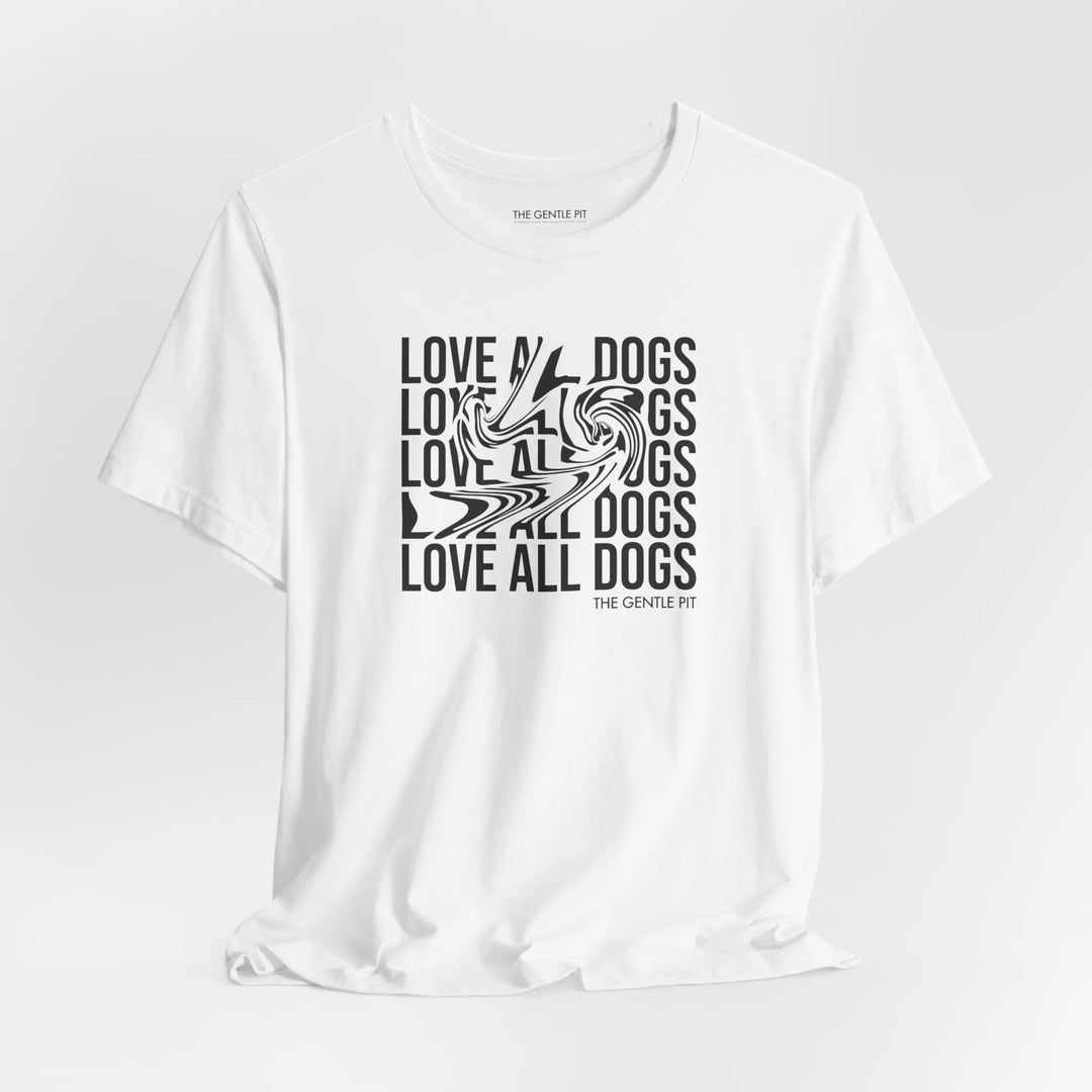 Love All Dogs Illussion Unisex Short Sleeve T-shirt Printify
